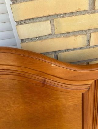 2 cabeceros madera 90cm + mesita 3 cajones