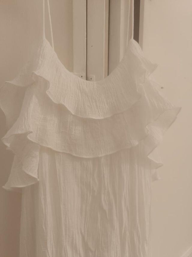 Vestido Zara Algodón Arrugado T.36