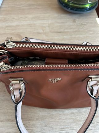 Bolso Guess auténtico marrón y beige