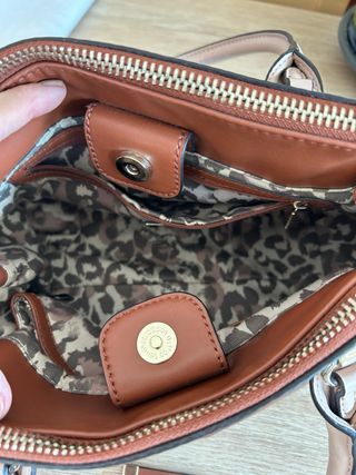 Bolso Guess auténtico marrón y beige