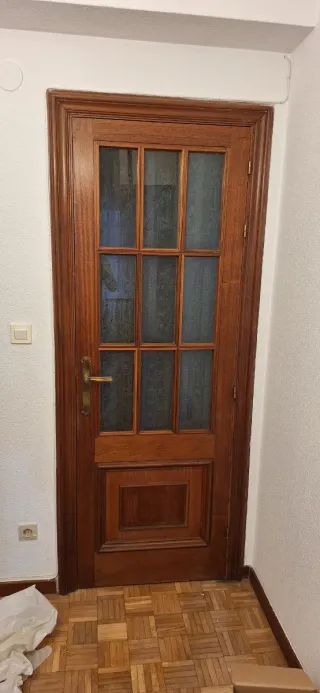 10 Puertas Interior Roble Oscuro Maciza. PACK COMP
