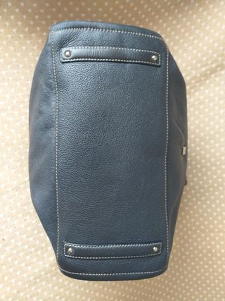 Bolso Piel Purificación García Gris/Verde