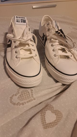 Converse All Star Sneakers Tela Bianche Nuove