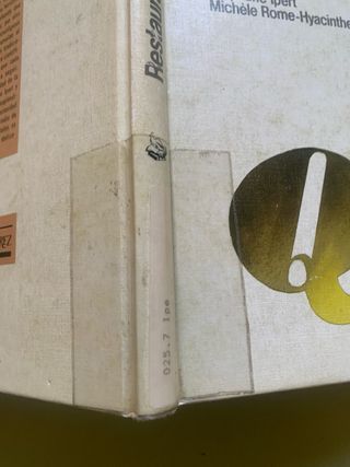 RESTAURACIÓN DE LIBROS. Stéphane Ibert 1987