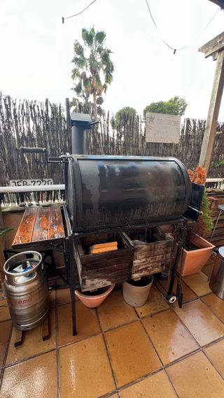 Barbacoa Parrilla con Brasero leña y carbón. 