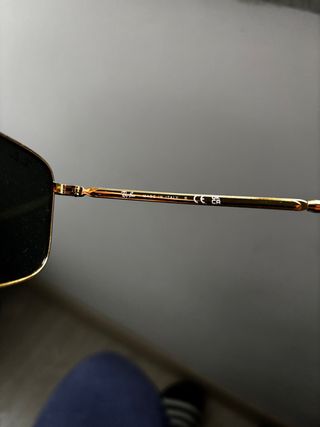 Ray-Ban 3717 Occhiali da Sole Oro Lenti Verdi
