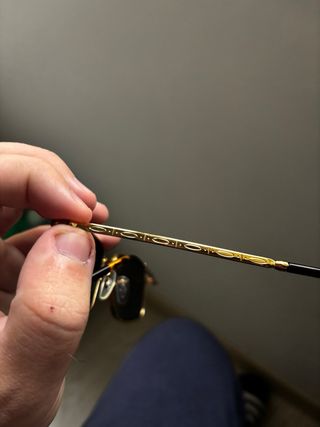 Ray-Ban 3717 Occhiali da Sole Oro Lenti Verdi