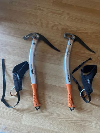 Piccozze Petzl con tavole a forma di drago