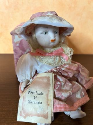 Bambola porcellana vintage con certificato