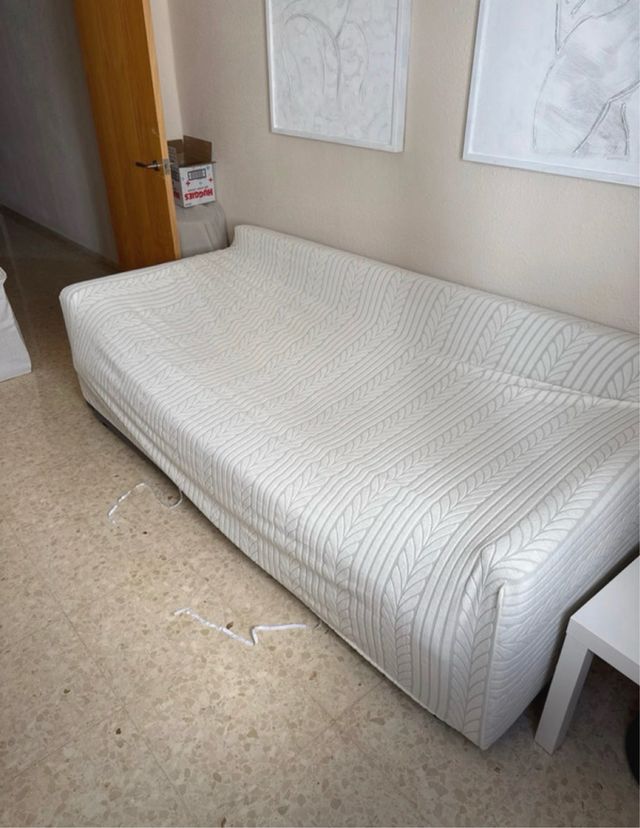 Funda Sofá Jacquard Beige/Blanco