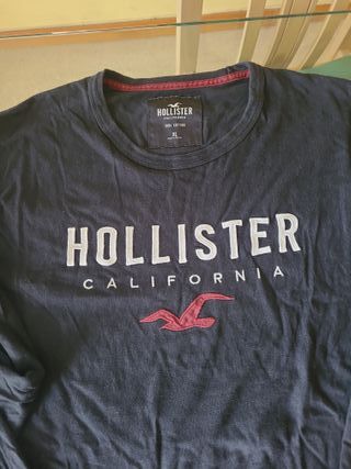 Camiseta Hollister manga larga negra Talla XL