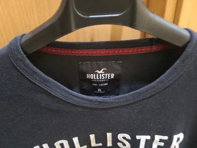 Camiseta Hollister manga larga negra Talla XL