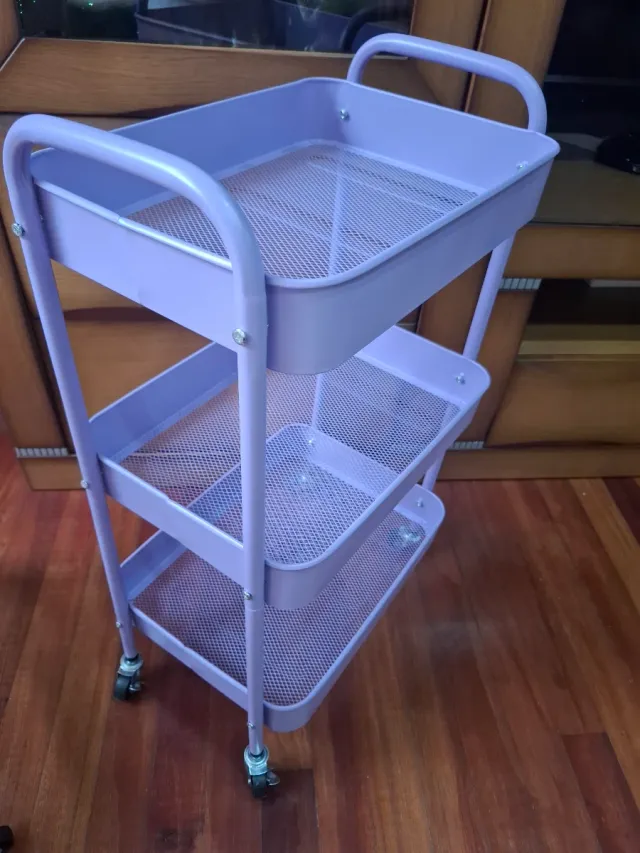 Carrito Organizador Lila 3 Niveles Nuevo en caja