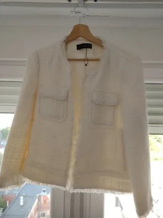 Chaqueta Tweed Blanca