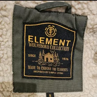 Parka Element Uomo Verde Shearling Interno