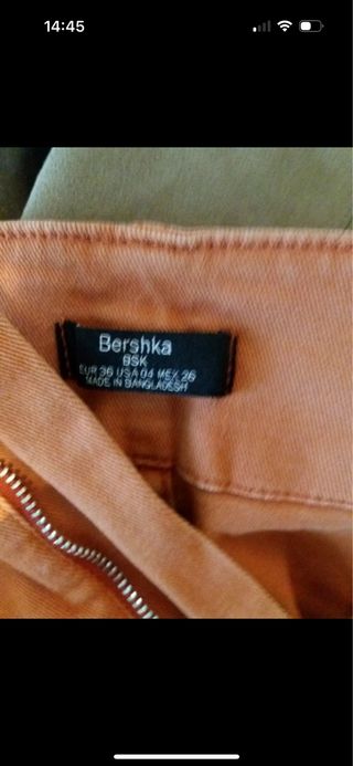 Pantalón Bershka Talla 36 Naranja
