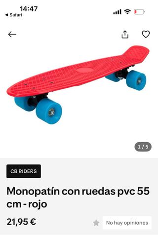 Monopatín niño como nuevo