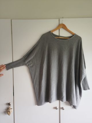 Jersey mujer gris, oversize M
