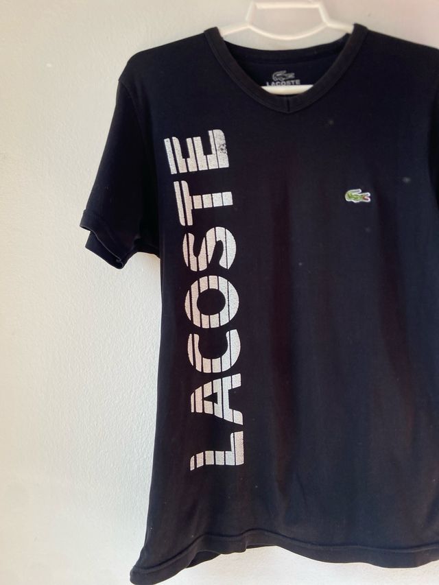 Camiseta Lacoste Mujer Negra