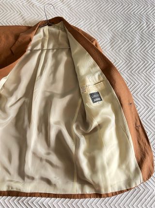 Chaqueta Vintage Seda Italiana Marrón