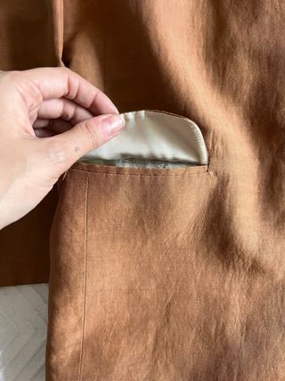 Chaqueta Vintage Seda Italiana Marrón