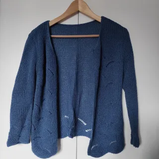 Cardigan donna maglia blu