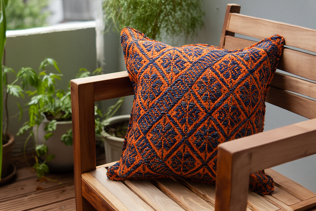 Almofada de lã artesanal - Almofada artesanal