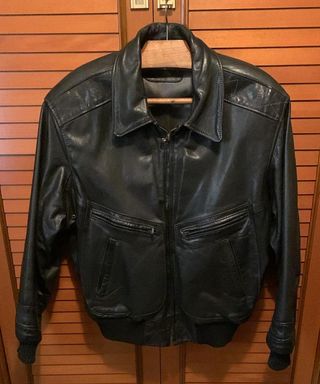 Cazadora Cuero Negra Talla 52