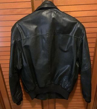 Cazadora Cuero Negra Talla 52