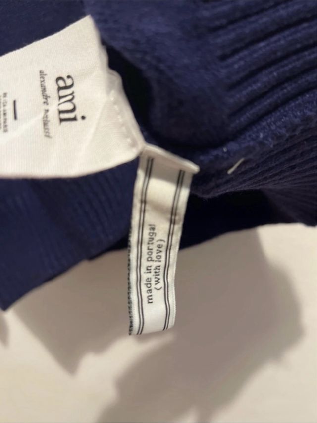 Jersey Ami Paris Azul Corazón Blanco