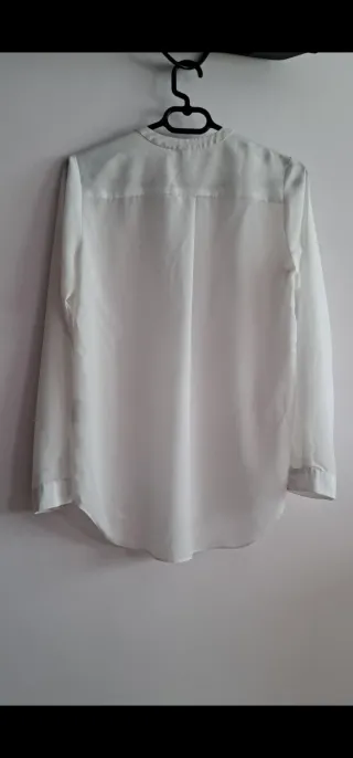 Blusa Stradivarius Blanca Manga Larga