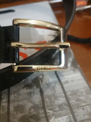 GUESS * Cintura donna ecopelle nera * tg S