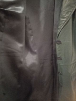 Abrigo de piel verde