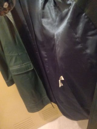 Abrigo de piel verde