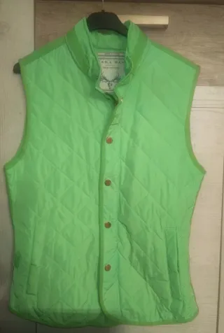 Chaleco Zara Verde Menta Talla M