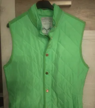 Chaleco Zara Verde Menta Talla M