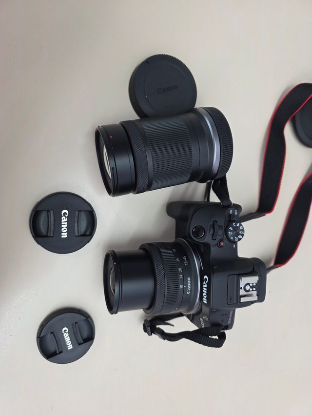 ✅ CANON EOS R100 Objetivos 18-45 & 55-210 mm Cámara Evil APS-C Mirrorless