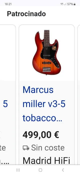 Bajo Marcus Miller Sire V3 5 cuerdas