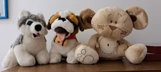 Peluche cane Husky, San Bernardo e orso