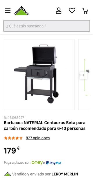 URGE! Barbacoa NATERIAL Centaurus Beta para carbón