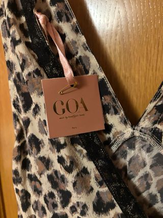 Vestido largo estampado animal print