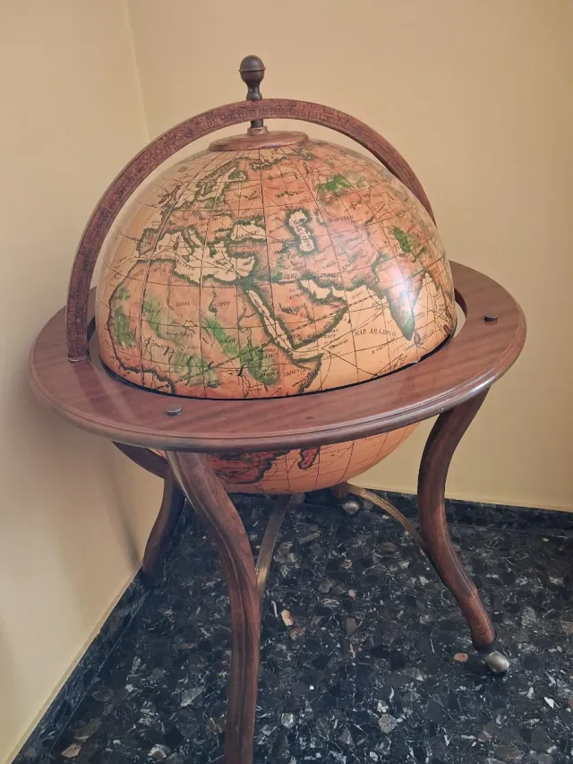 Mueble Bar Globo Terraqueo Madera bola mundo
