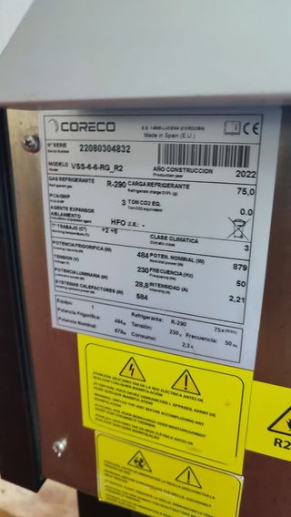 VITRINA EXPOSITORA REFRIGERADA CORECO SEGUNDA MANO