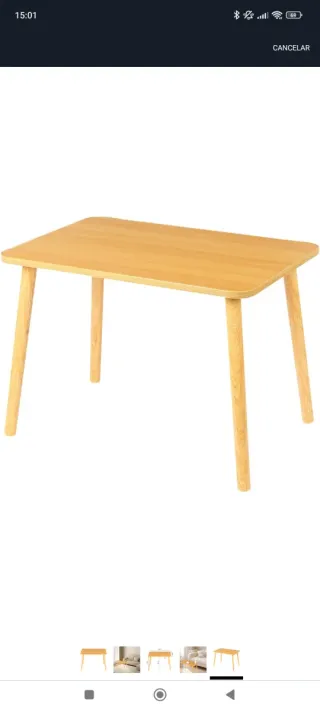 Mesa de centro salón/niños madera