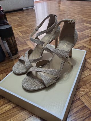 Michael Kors Zapatos de Tacón Dorados Talla 38