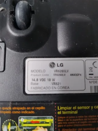Robot Aspirador LG VR6260LV con Base