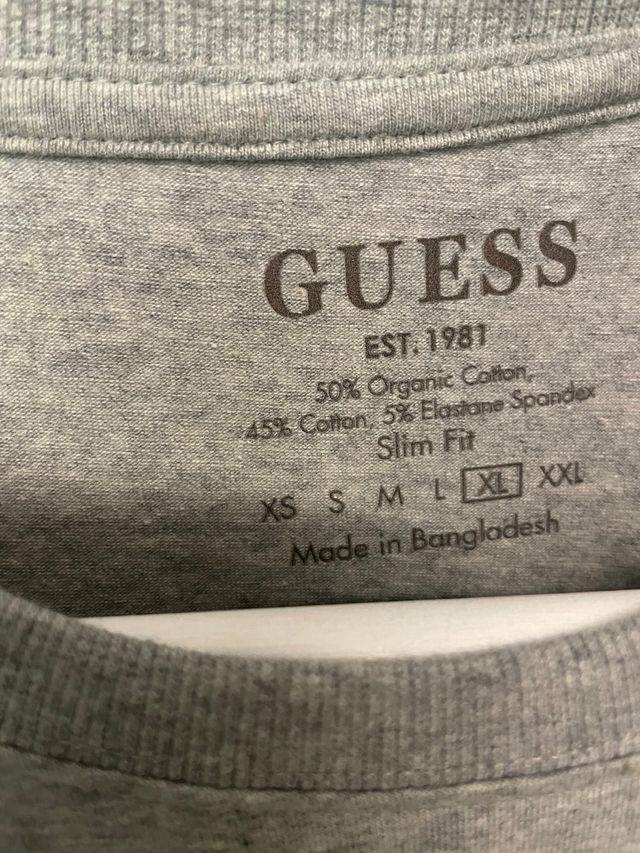 Camiseta Guess Hombre Gris