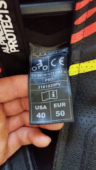 Mono Alpinestars Talla 50 EUR / 40 USA