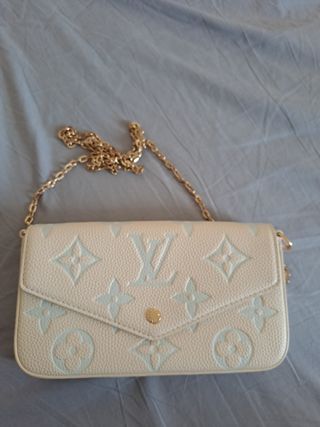 Bolso Louis Vuitton Beige y Dorado
