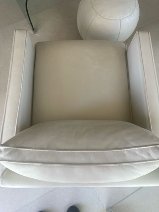 Sillón Individual IKEA Beige Cuero